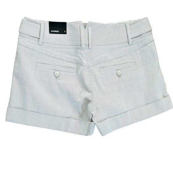 Express Blue White Striped Seersucker Chino 2” Inseam Shorts. 0. NEW. - Picture 2 of 9